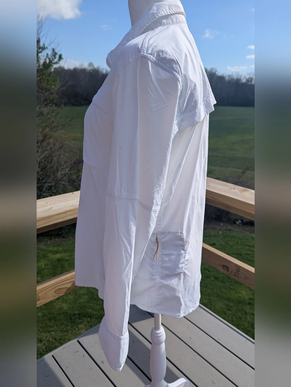 REI Sahara Long Sleeve Shirt Solid White - Picture 7 of 14